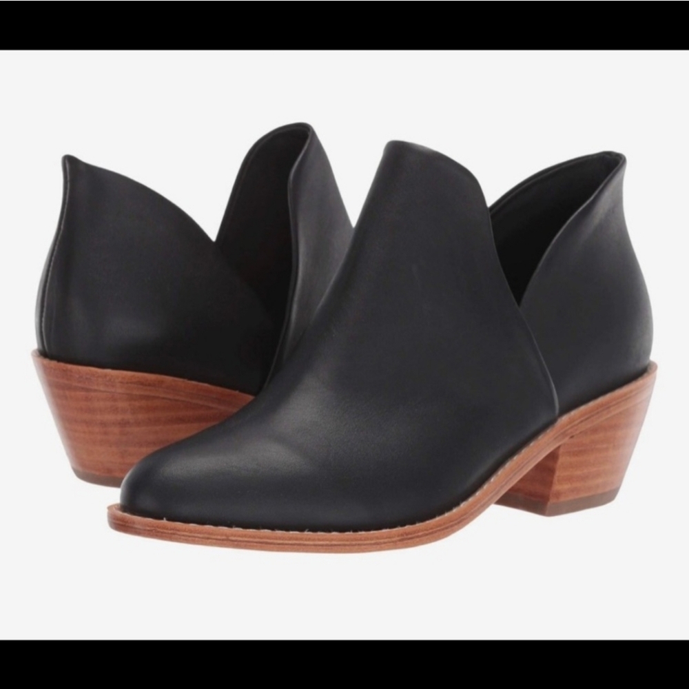 Black Leather Ankle Boots